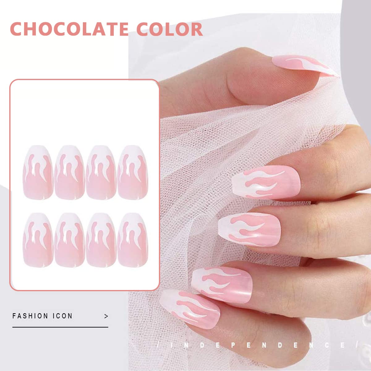 MAYCREATE 24 pcs French Fake Nails,Plum Pink Press-On Gel Nails,Full Cover Press On False Nails with Double Sided Adhesive Jelly Tabs,Nail Art MAYCREATE 24 pcs French Fake Nails,Plum Pink Press-On Gel Nails,Full Cover Press On False Nails with Double Sided Adhesive Jelly Tabs,Nail Art